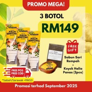 X3- PROMO : (3) SERUM HALIA BENTONG + FREE SABUN SARI REMPAH